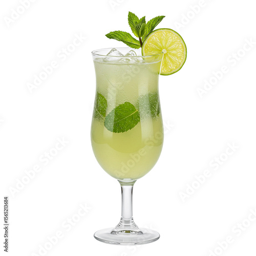 mojito cocktail isolated on white background