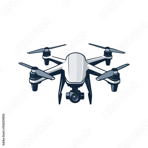 Minimalist Quadcopter Drone Vector