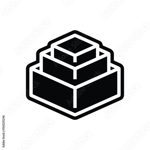 stackable design glyph icon vector illustration
