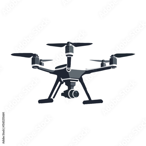Minimalist Quadcopter Drone Vector
