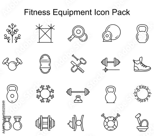 Fitness Equipment Icon Pack