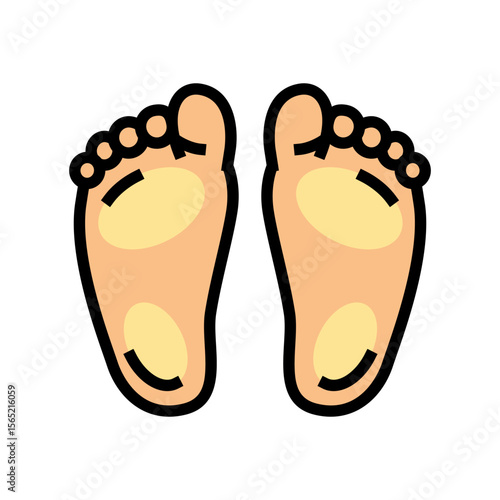 baby foots color icon vector illustration