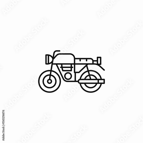 classic motorcycle icon sign vector