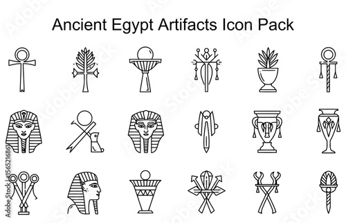 Ancient Egypt Artifacts Icon Pack