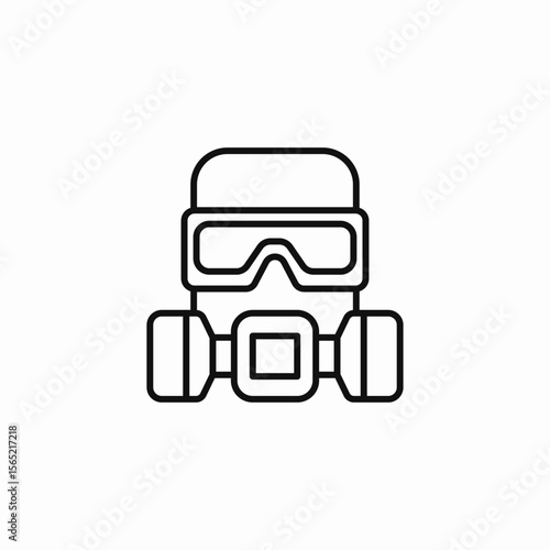 gas mask respirator icon sign vector
