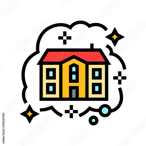 dream home dream color icon vector illustration