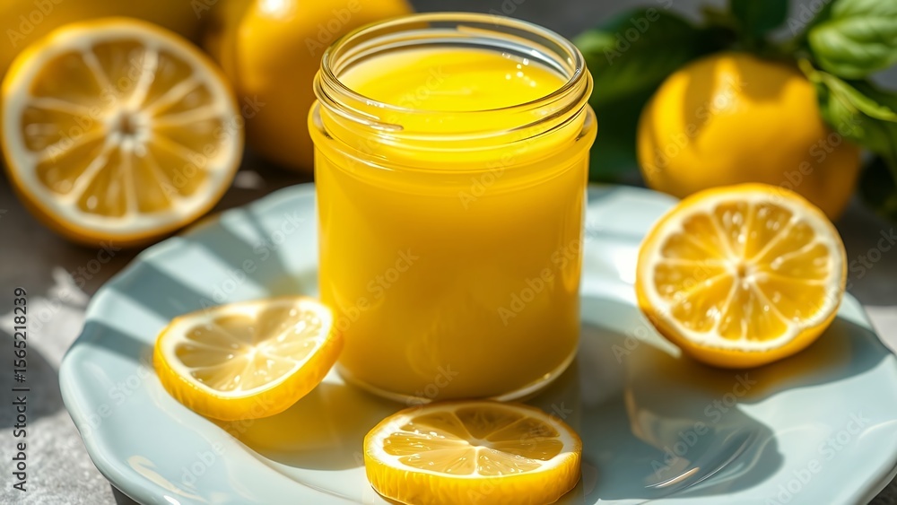 Fresh Orange Juice, Lemons, and a Mason Jar Fresh Orange Juice, Lemons, and a Mason Jar