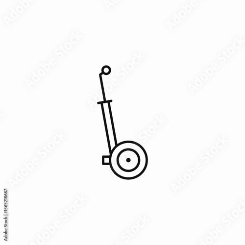 one wheel scooter icon sign vector