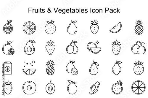 Fruits & Vegetables Icon Pack