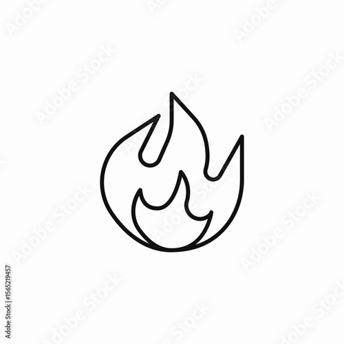 simple fire flame icon sign vector