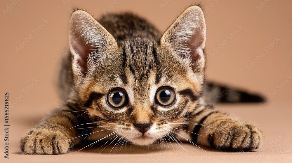 Obraz premium Close-up of a curious kitten.