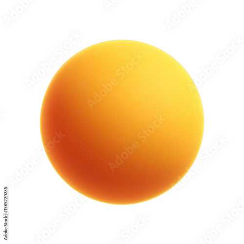 Abstract yellow sphere, round shape, geometric form, warm light, conceptual art