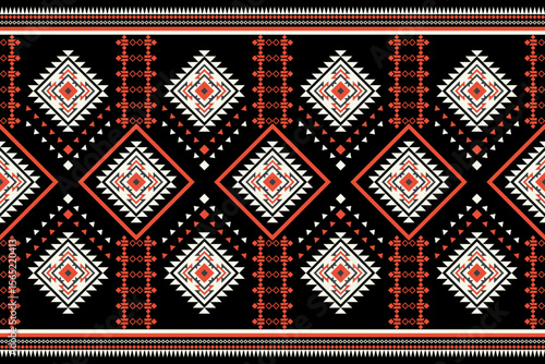 Geometric pattern Traditional tribal style, pixel embroidery, geometric ethnic pattern. beautiful border pattern.Fabric pattern for clothes, dress, carpet, curtain, sarong, sari, scarves, batik.