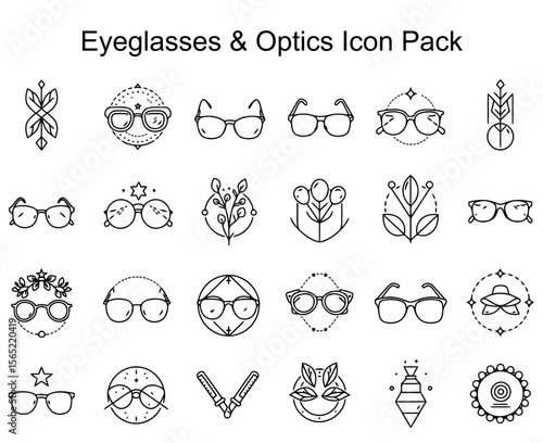 Eyeglasses & Optics Icon Pack