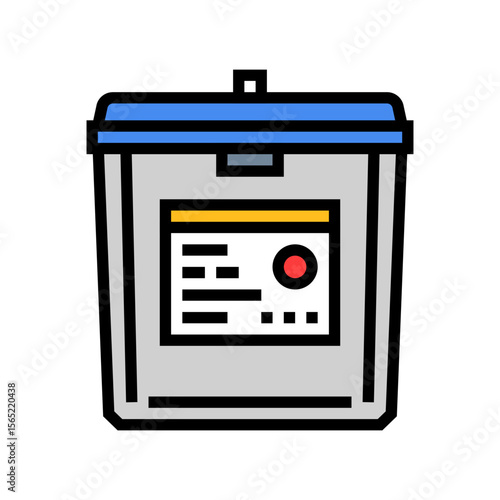 pharmaceutical waste disposal color icon vector illustration