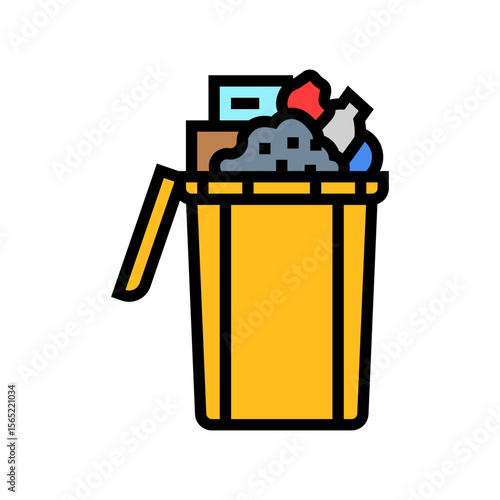 medicine containers garbage color icon vector illustration