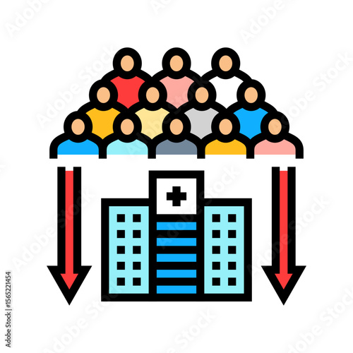 healthcare strain color icon vector illustration
