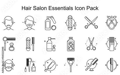 Hair Salon Essentials Icon Pack