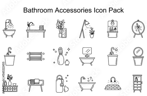 Bathroom Accessories Icon Pack