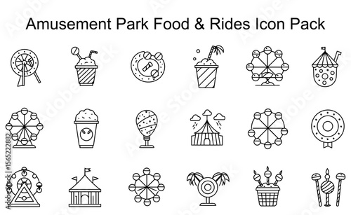 Amusement Park Food & Rides Icons