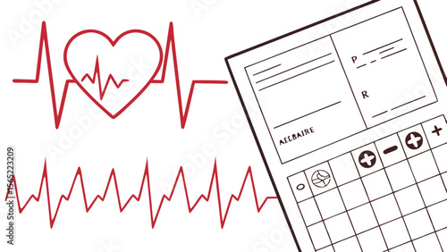 Heart health monitoring with ekg and medical calculator for health assessment and diagnosis analysis