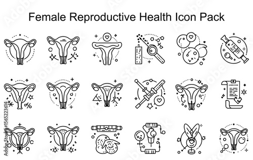 Female Reproductive Health Icon Pack