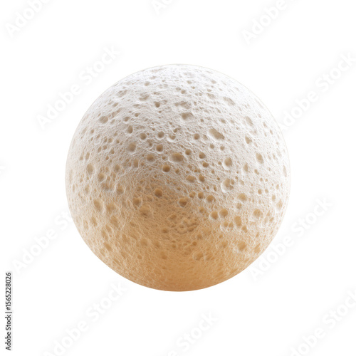 Porous sphere with texture, detail and abstract concept on black background
