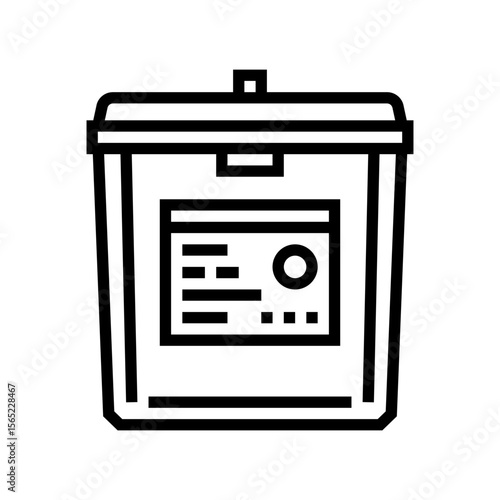 pharmaceutical waste disposal line icon vector illustration
