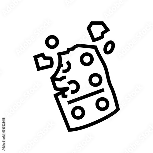 discarded medicine packaging line icon vector illustration