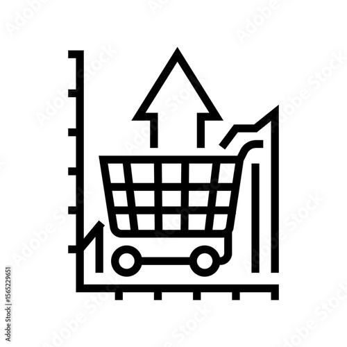 increased food demand line icon vector illustration