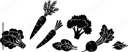 Minimalist Healthy Vegetable Vector Design