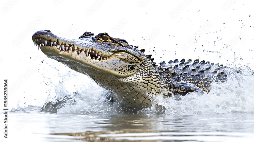 Naklejka premium crocodile in the water