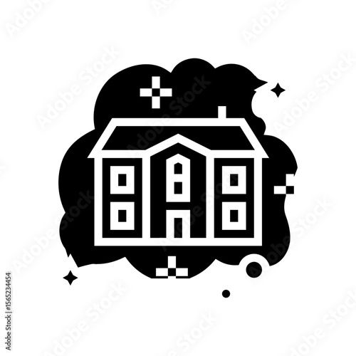 dream home dream glyph icon vector illustration