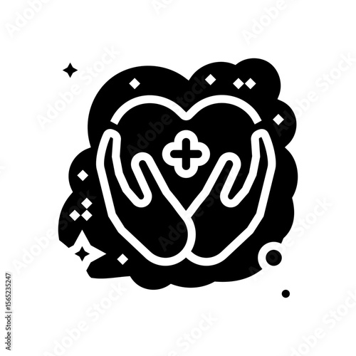 starting charity dream glyph icon vector illustration