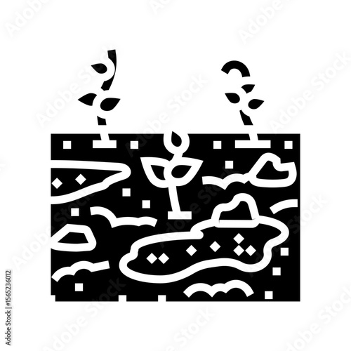 contaminated crops glyph icon vector illustration