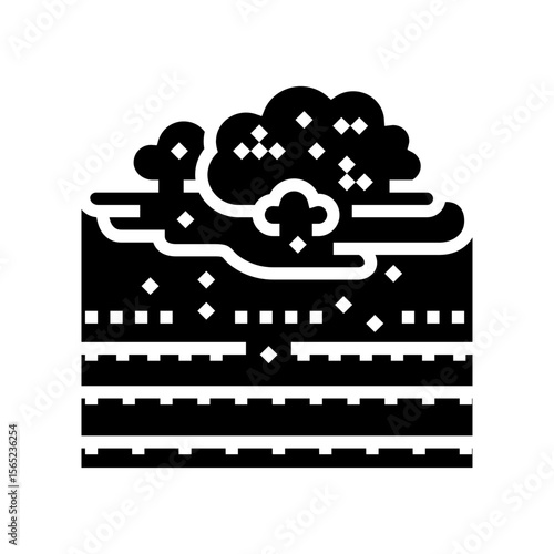 pesticide spray cloud glyph icon vector illustration