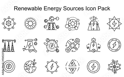 Renewable Energy Sources Icon Pack