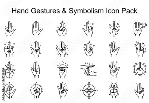 Hand Gestures & Symbolism Icon Pack