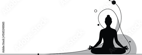 Minimalist Yoga Meditation Vector