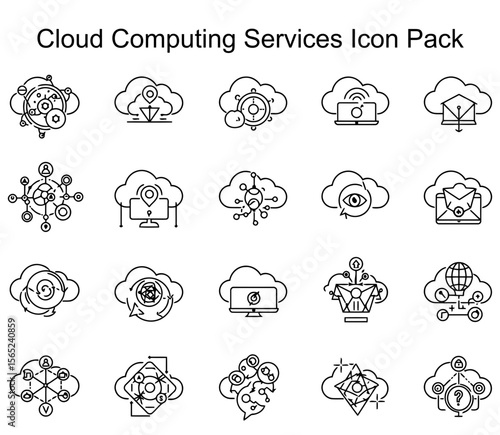Cloud Computing Services Icon Pack