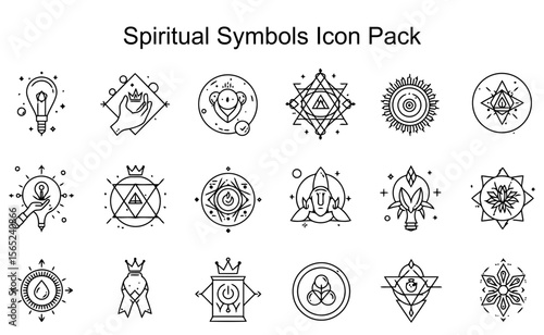 Spiritual Symbol Icon Set