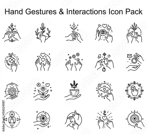 Hand Gestures & Interactions Icon Pack