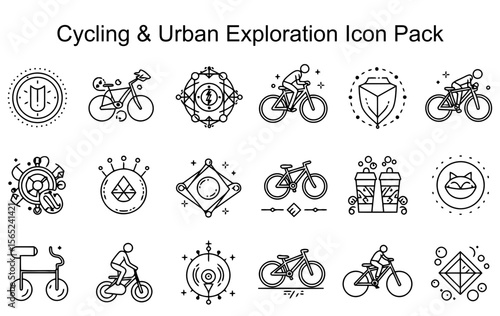 Cycling & Urban Exploration Icon Pack