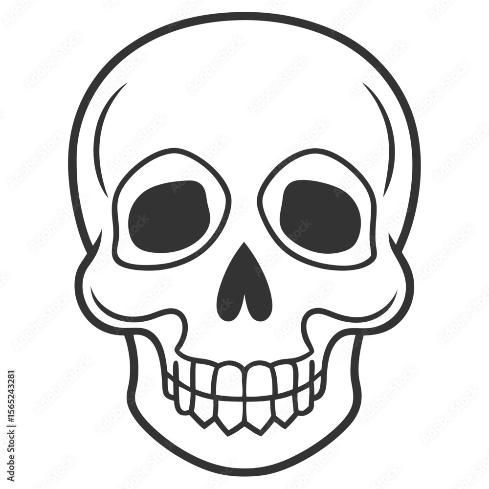 Obraz premium vintage human skull vector art