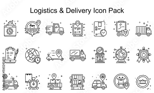 Logistics & Delivery Icon Set