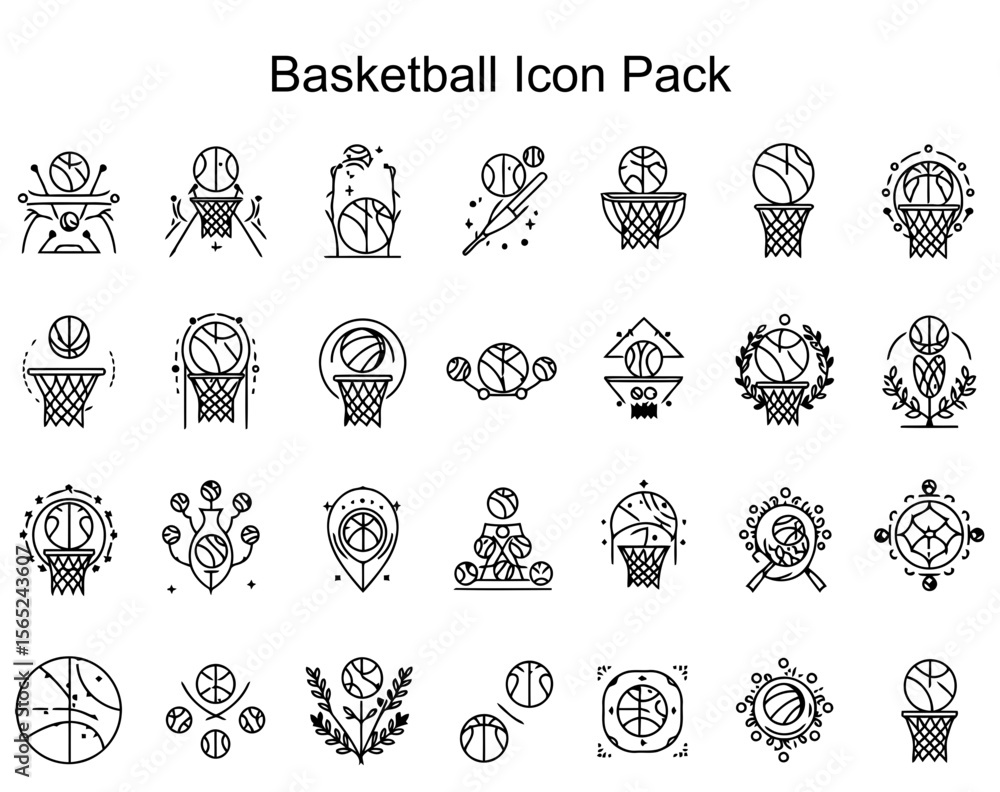 Obraz premium Basketball Icon Pack
