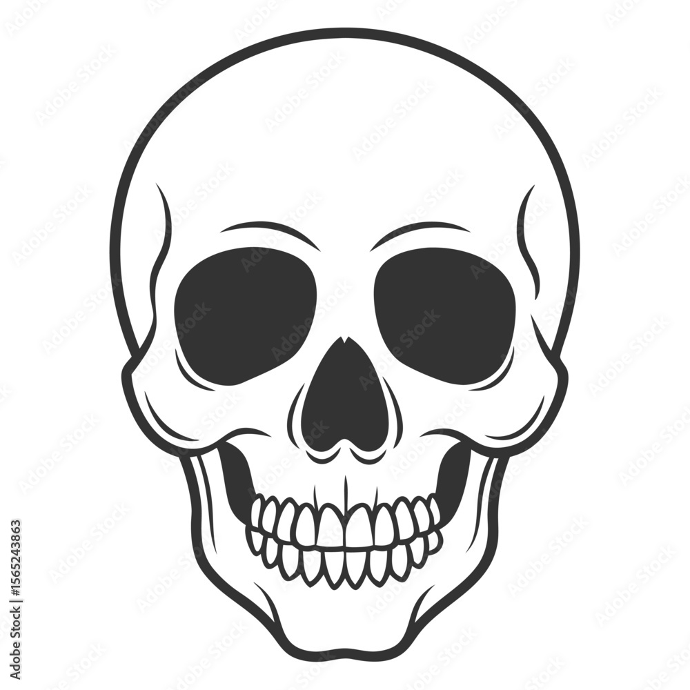 Obraz premium vintage human skull vector art