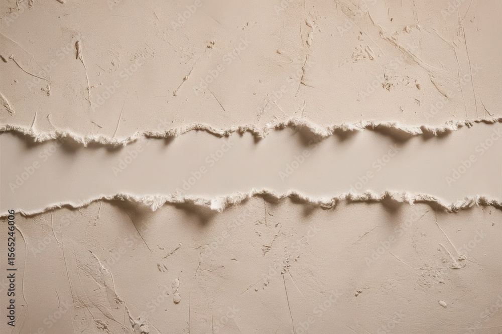 Obraz premium Torn paper on textured beige background