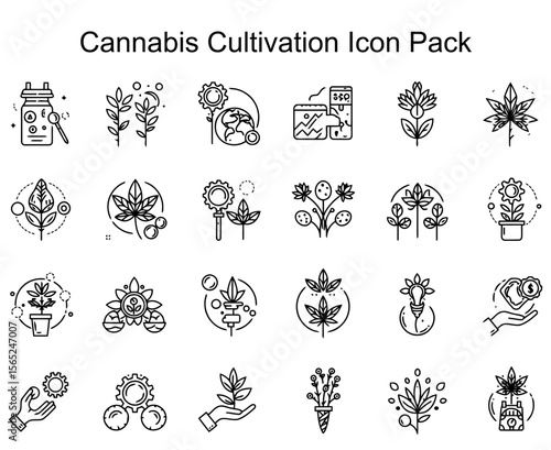 Cannabis Cultivation Icon Pack