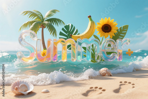 tropical beach background summer time cool beach colourful 